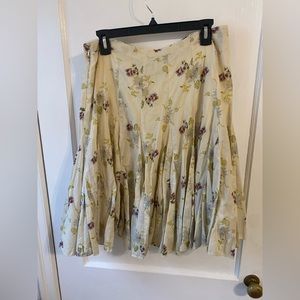 Studio Spa Cotton Knee Length Floral Print Skirt